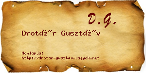 Drotár Gusztáv névjegykártya