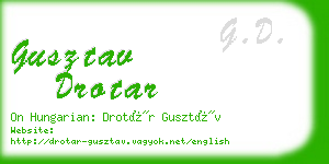 gusztav drotar business card